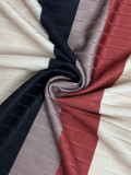 EVE Plus Size Stripe Color Block Maxi Dress GAWE-6778