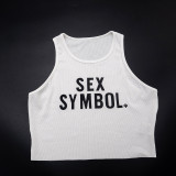 EVE Letter Print Sleeveless Tank Top GDSF-D26TP259