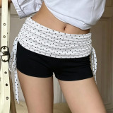 EVE Polka Dot Print Color Block Short GPKJ-MR49849