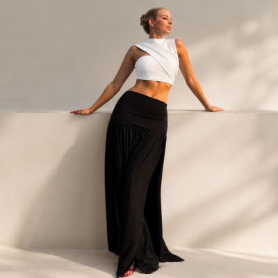 EVE Solid Color High Waist Long Skirt GPKJ-MR51220