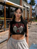 EVE Rivet Printed Loose T Shirts GTGE-MH1040