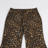 EVE Leopard Print Micro Flare Pants GPKJ-MR50423