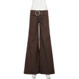 EVE Retro Metal Buckle Straight Jeans GPKJ-MR50146