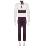 EVE Sport Solid Color Yoga Two Piece Pants Set GPKJ-MR50161
