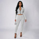 EVE Polka Dot Print Long Sleeve Two Piece Pants Set MXBF-J26ST314
