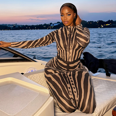 EVE Long Sleeve Stripe Casual Maxi Dress GJYO-JD305676