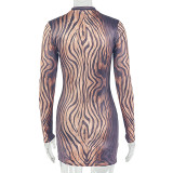 EVE Long Sleeve Print Mini Dress GJYO-JD305679