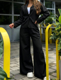EVE Long Sleeve Blazer Coat Two Piece Pants Set MIL-L402