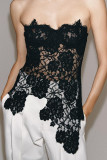 EVE Lace Patchwork Off Shoulder Top YRST-T26-49