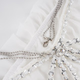 EVE Chiffon Chain Off Shoulder Mini Dress GPKJ-MR50024