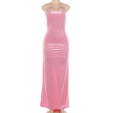 EVE Sexy Halterneck Backless Maxi Dress XEF-K6D12825A