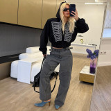 EVE Zipper Hooded Long Sleeve Coat GZJQ-K6C13111A