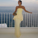 EVE Wrap Chest Ruched Slim Maxi Dress GJYO-JD305758