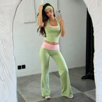 EVE Contrast Color Sport Two Piece Pants Set GPKJ-MR51266