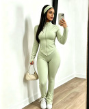 EVE Tight Long Sleeve Micro Flare Pants 2 Piece Set(With Headscarf) TK-6356