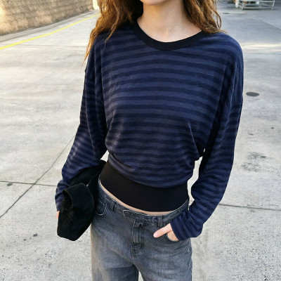 EVE Stripe Long Sleeve Tops GSBW-C26TP307