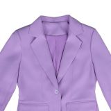 EVE Solid Color Long Sleeve Blazer Two Piece Shorts Set AIL-368