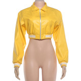 EVE Retro Embroidery Leather Coat XEF-K6C14276A