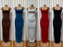 EVE Square Neck Sleeveless Maxi Dress GADE-11453