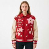 EVE Double Layer Threaded  Print Contrast Color Jackets YNSF-8038