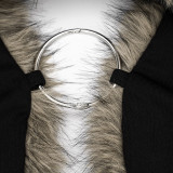 EVE Fur Neck Backless Ruched Mini Dress GDSF-C26DS281