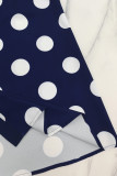 EVE Polka Dot Print 3/4 Sleeve Midi Dress GYLY-11347