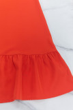 EVE Lapel Short Sleeve Loose Midi Dress GYLY-11301