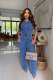 EVE Sleeveless Denim Sling Wide Leg Jumpsuit OSM-4507