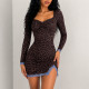 EVE Leopard Print Split Mini Dress GPKJ-MR51594