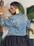 EVE Long Sleeve Washed Denim Coat GYLN-1936