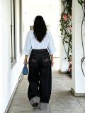 EVE Plus Size Hot Drill Rivet Washed Jeans GYLN-3836