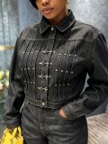 EVE Long Sleeve Pleated Denim Jackets GYLN-2002