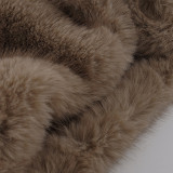 EVE Casual Fur Patchwork Leather Short GPKJ-MR50782