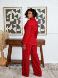 EVE Elegant Beaded Long Sleeve Blazer And Pants Set NY-11305