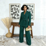 EVE Elegant Beaded Long Sleeve Blazer And Pants Set NY-11305
