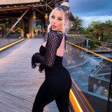 EVE Lace Hollow Out Long Sleeve Jumpsuit GSZM-D26JP280