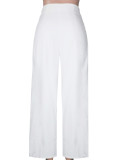 EVE Press Pleated Solid Color Loose Trousers SH-391659