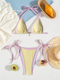 EVE Color Block Backless Bikinis Swimwear Suit CASF-6844