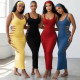EVE U Neck Hollow Out Sleeveless Maxi Dress(With Headscarf) DLSF-K6D12852A