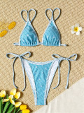 EVE Sexy Lace Up Print Bikini 2 Piece Swimsuit CASF-6837