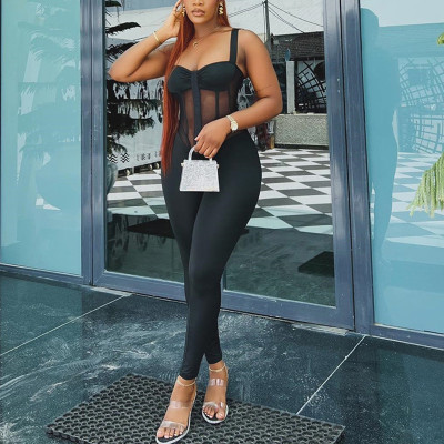 EVE Solid Color Sport Skinny Jumpsuit GJYO-JP006096
