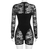 EVE Lace Patchwork Hollow Out Romper GDSF-D26RP327