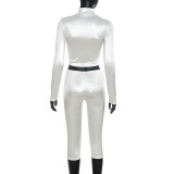 EVE Solid Color Long Sleeve Two Piece Pants Set MXBF-Y26ST326