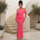 EVE Solid Color One Shoulder Ruched Maxi Dress CYA-902514