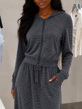 EVE Long Sleeve Zipper Hooded Coats Long Skirt Suit HNIF-SR011