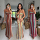 EVE Sexy Printed Spaghetti Strap Maxi Dress CYA-902494