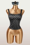 EVE Polka Dot Printed Sleeveless Tank Top GXIY-K25L1779