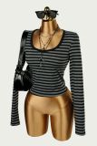 EVE Stripe Long Sleeve T Shirts YWXS-K25L1253