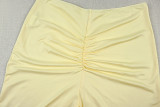 EVE Solid Color V Neck Sport Two Piece Set GJYO-JS919230