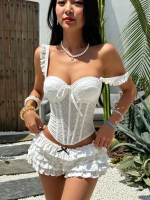 EVE Hollow Out Embroidery Sling Tank Top GPBY-VE8539